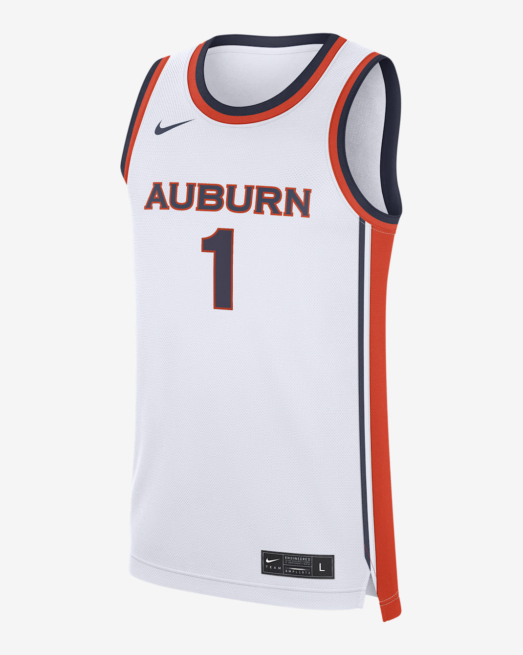 Auburn Replica Men's Nike College Basketball Jersey - White