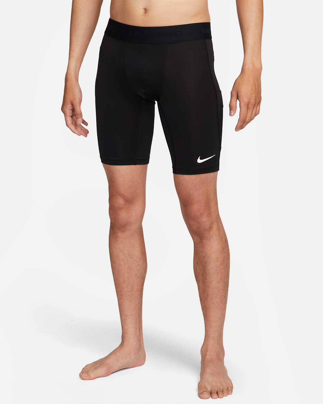 Nike Pro Men's Dri-FIT Fitness Long Shorts - Black/White
