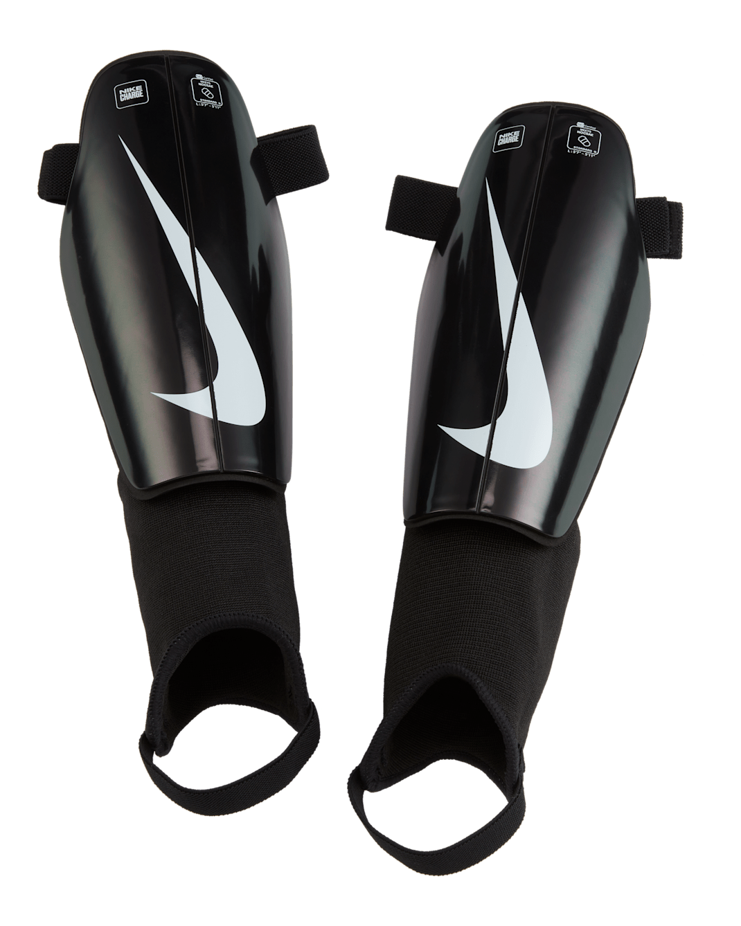 Espinillera de fútbol Nike Charge - Negro/Negro/Blanco