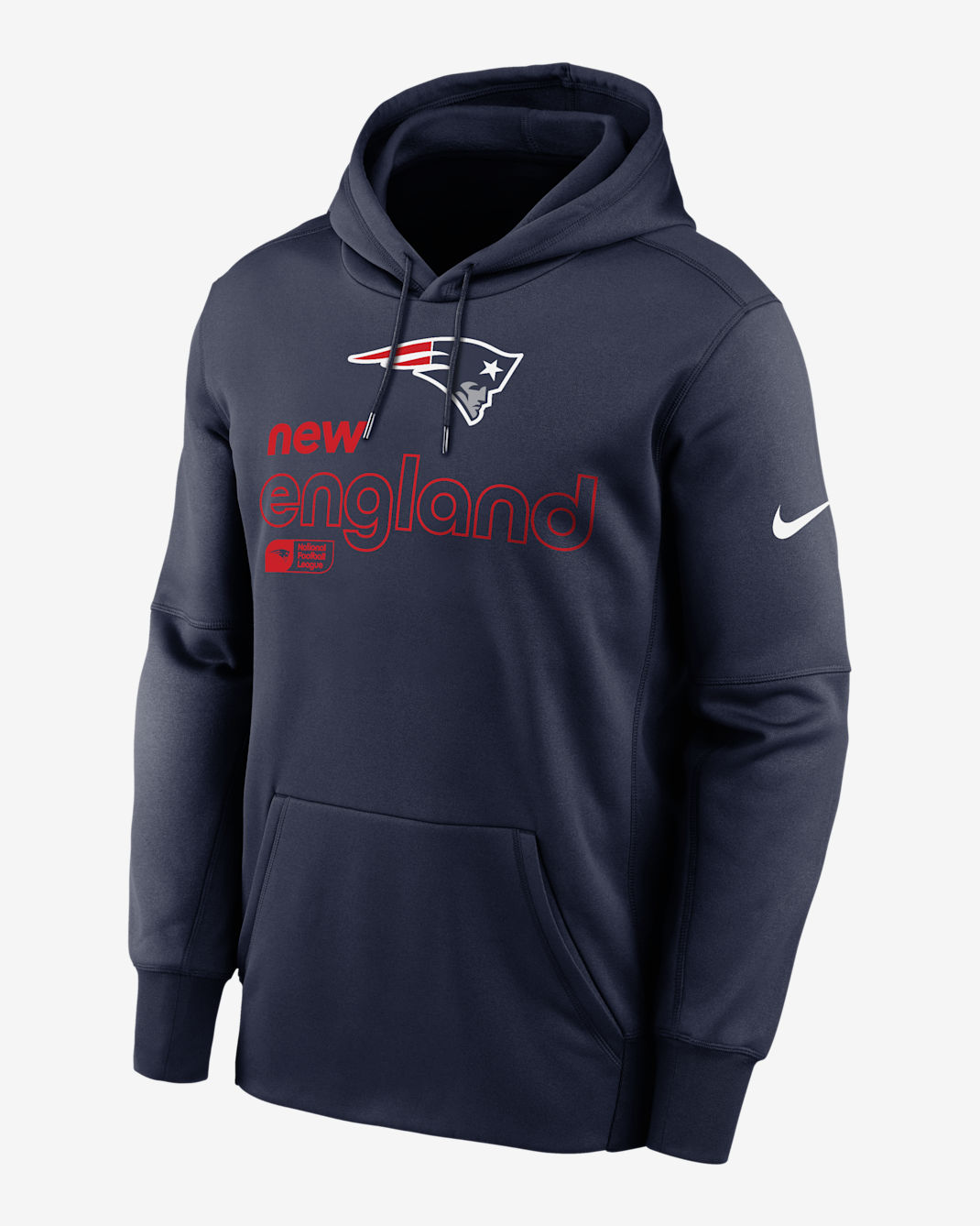 New England Patriots Men’s Nike Therma NFL Pullover Hoodie - Navy