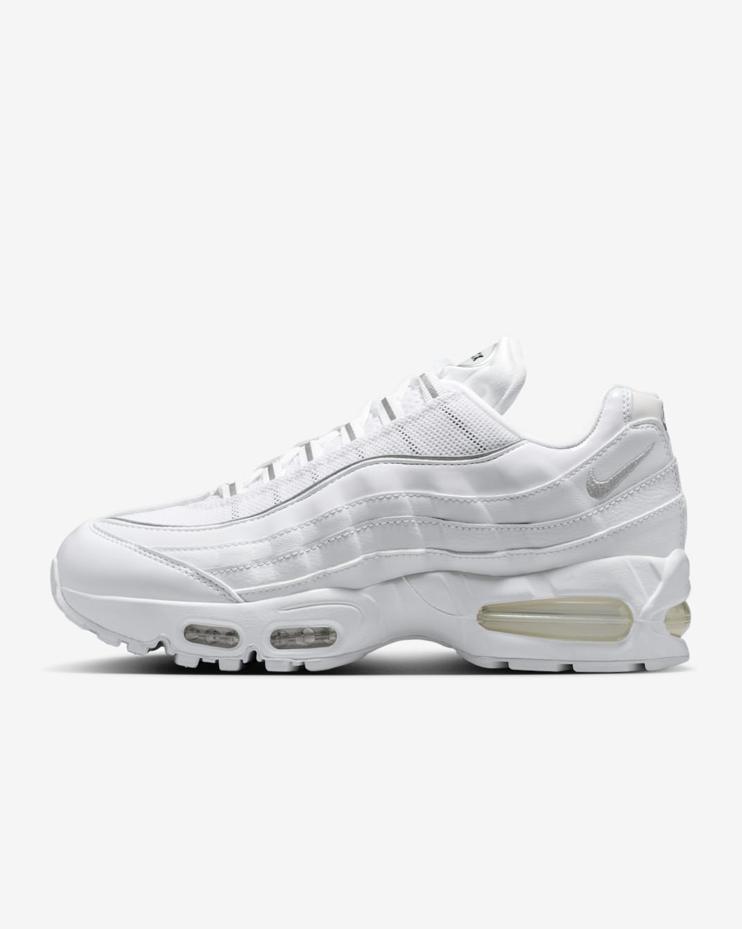 Nike Air Max 95 Big Bubble Schuh mit reflektierenden Akzenten (Damen) - Weiß/Schwarz/Reflect Silver/Metallic Silver