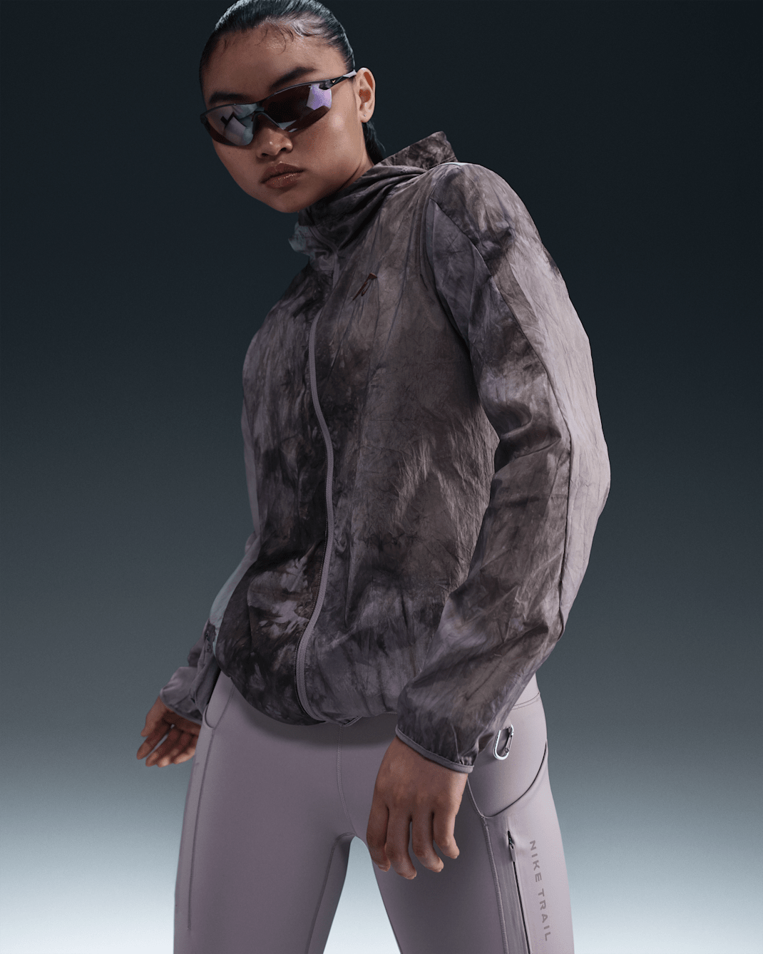 나이키 트레일 여성 리펠 러닝 재킷 - 라이트 바이올렛 오어/레드 세피아
