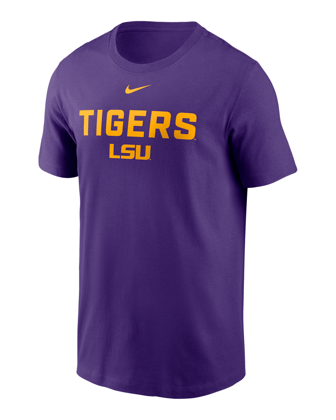 Playera universitaria Nike para hombre LSU Campus 2-Hit - Morado