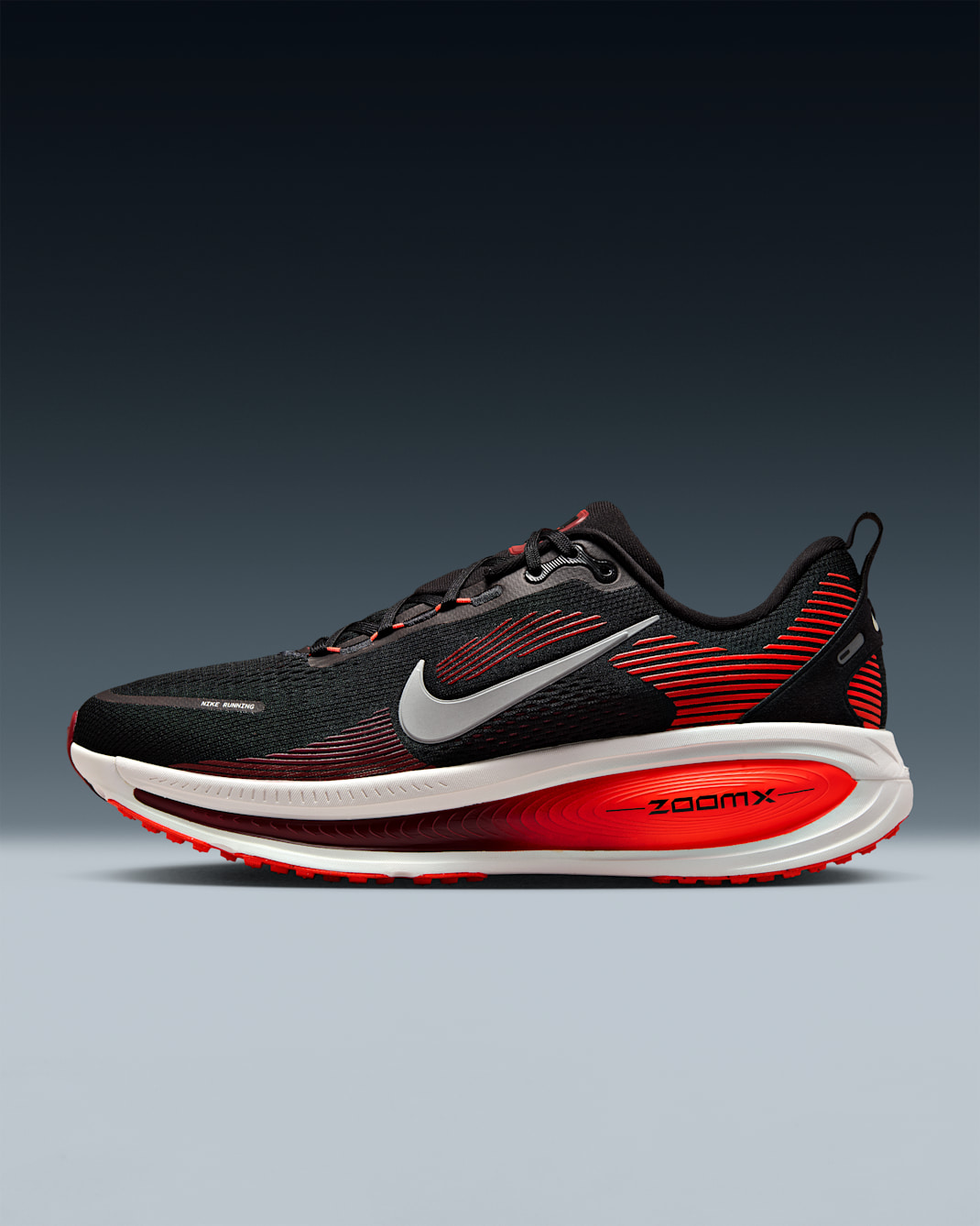 Nike Vomero 18 Men's Road Running Shoes - Black/Bright Crimson/Team Red/Summit White