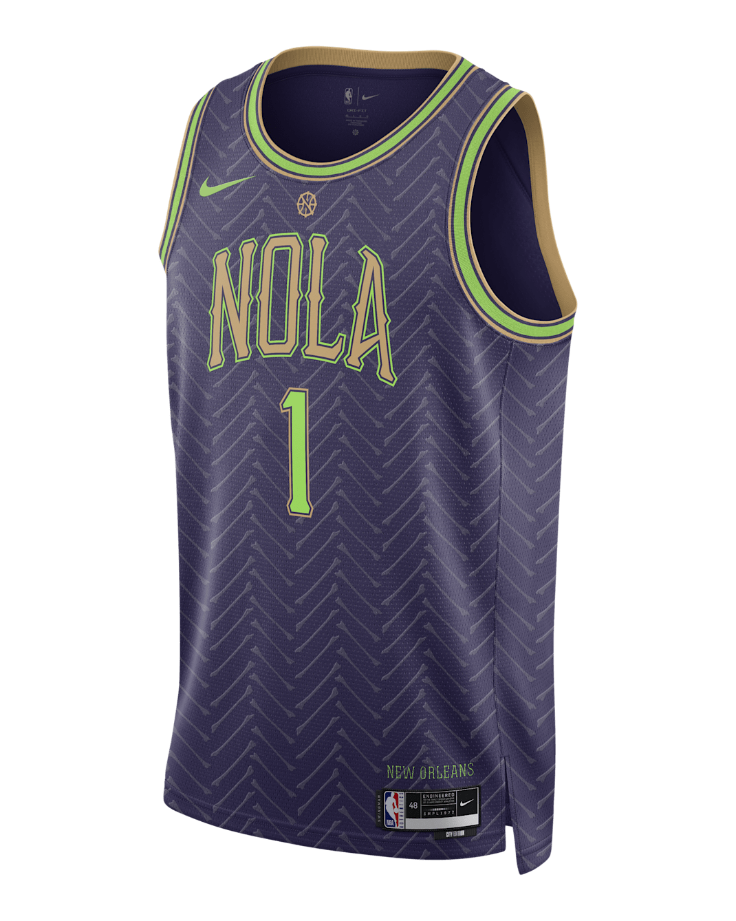 Zion Williamson New Orleans Pelicans 2024/25 City Edition Men's Nike Dri-FIT NBA Swingman Jersey - Ink