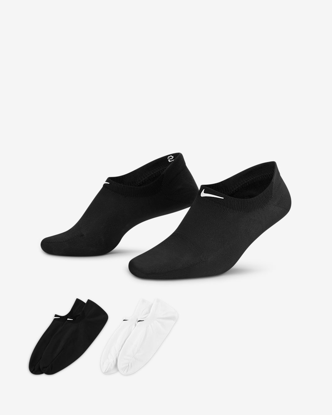 ถุงเท้าเทรนนิ่งผู้หญิงแบบซ่อน Nike One (2 คู่) - หลายสี