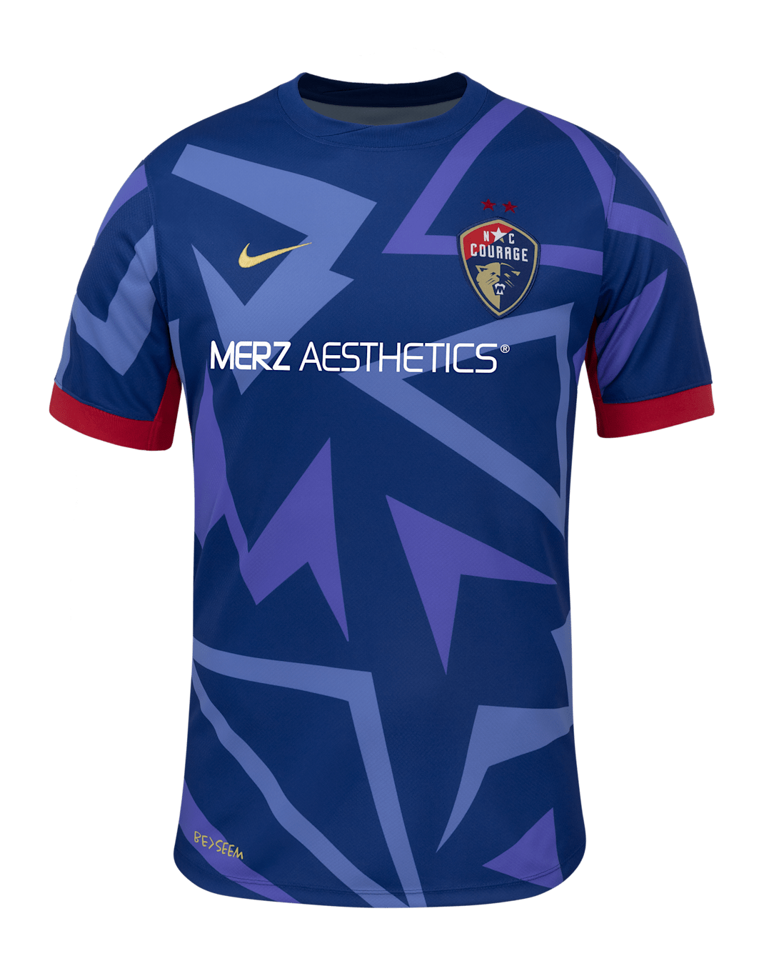 Jersey Nike Dri-FIT de la NWSL Replica para hombre North Carolina Courage 2025 Stadium Home - Azul gimnasio/Carmín