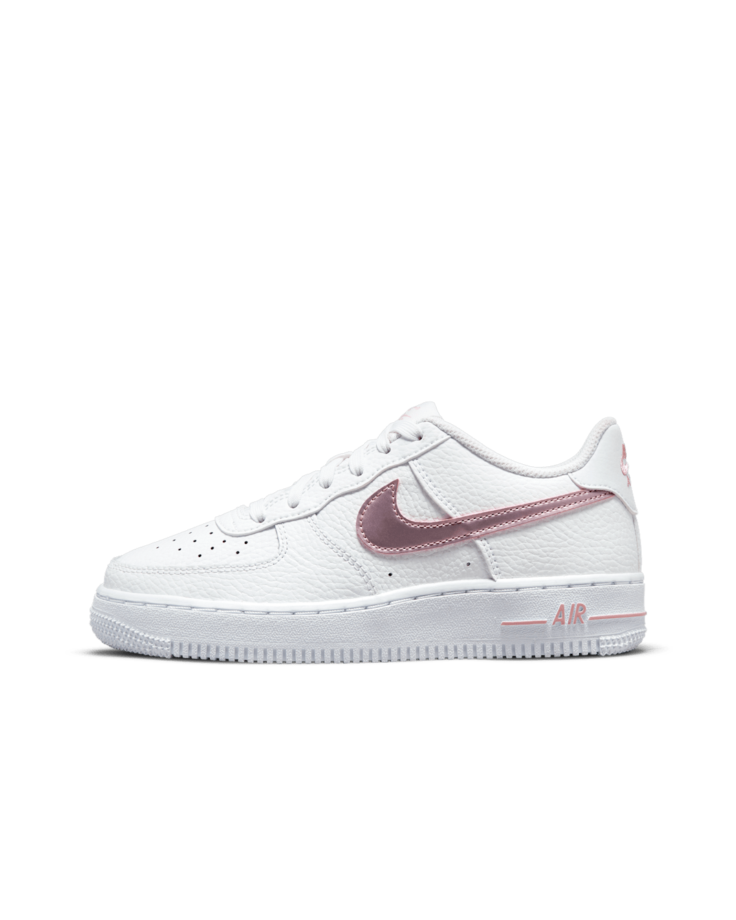 Nike Air Force 1 Older Kids' Shoes - White/Pink Glaze