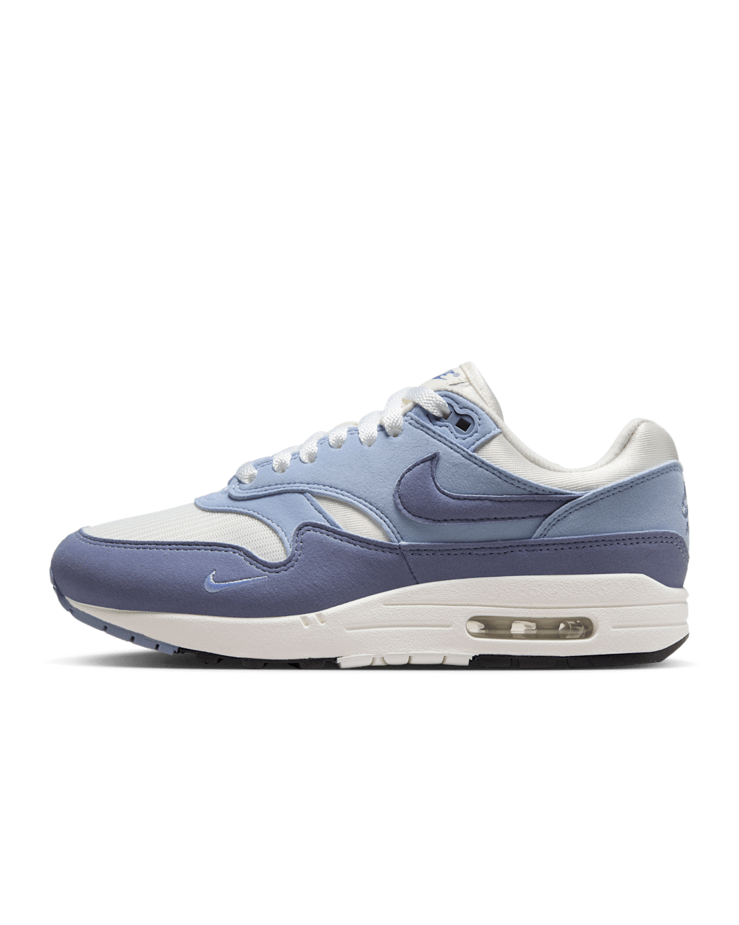 Nike Air Max 1 '87 Textile Women's Shoes - Sail/Light Armory Blue/Black/Ashen Slate