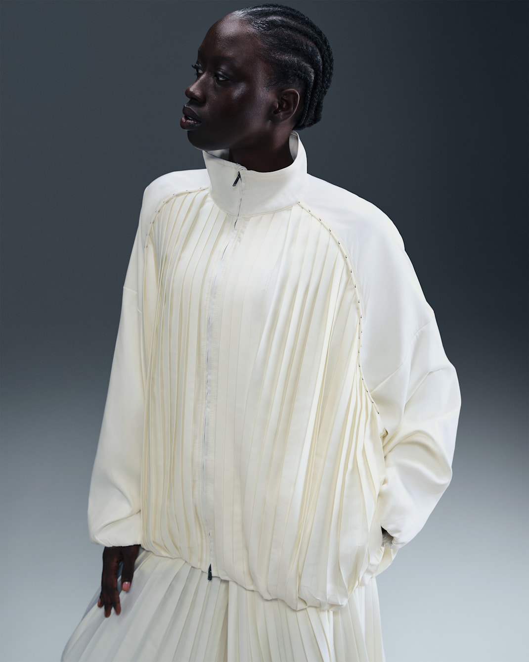 Nike Sportswear Collection Women's Pleated Track Jacket - Sail/Sail