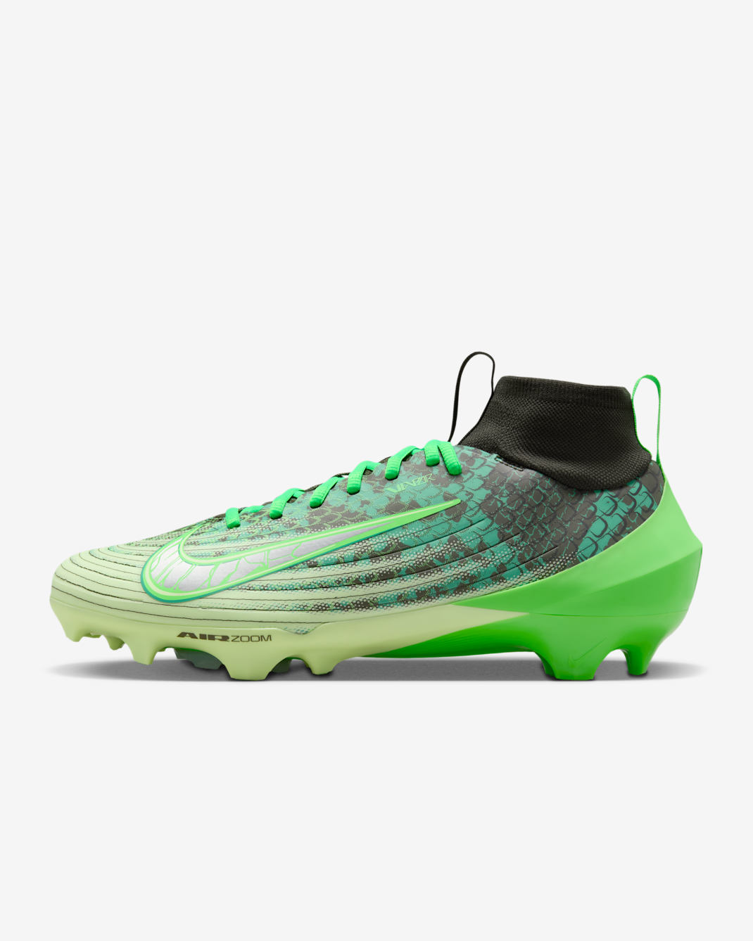 Tacos de fútbol americano Nike Vapor Pro 1 "CeeDee Lamb" - Secuoya/Verde strike/Plata metalizado