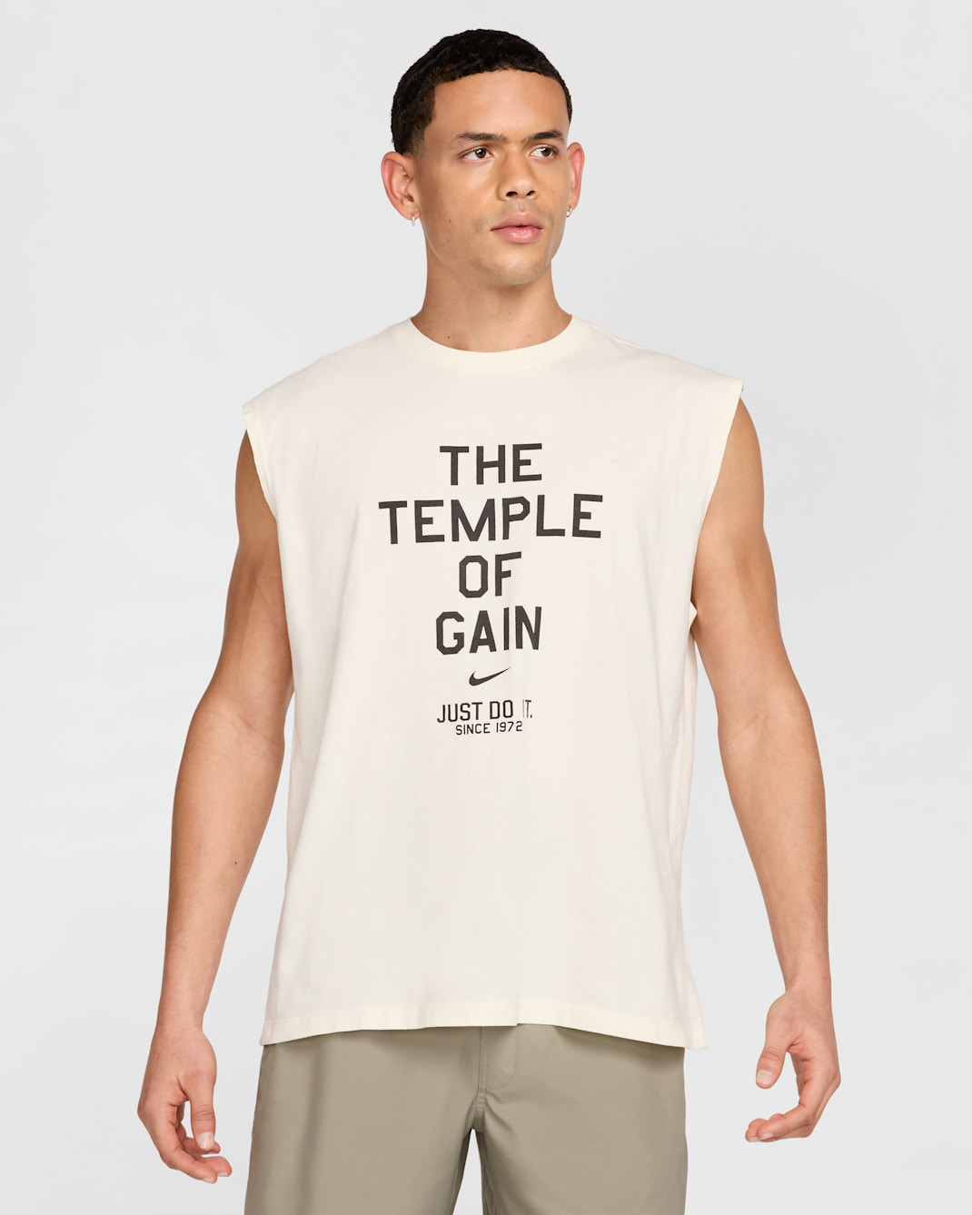 Playera sin mangas para hombre Nike - Marfil pálido