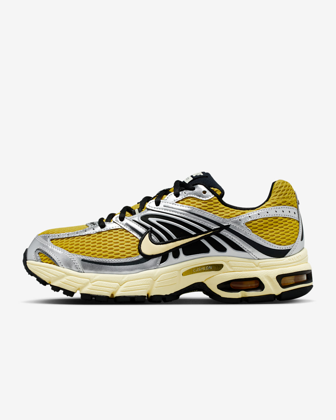 Nike Air Max Moto 2K Women's Shoes with Reflective Accents - Saffron Quartz/Metallic Silver/Black/Alabaster