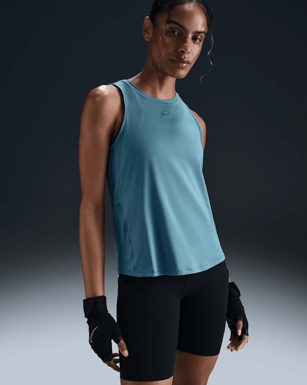 Nike One Classic Women's Dri-FIT Tank Top - Smokey Blue/Black