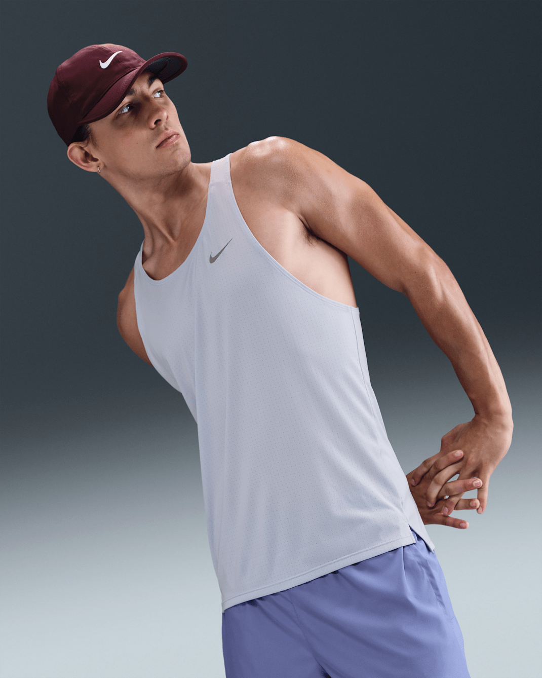 Nike Fast Dri-FIT løpesinglet til herre - Ghost