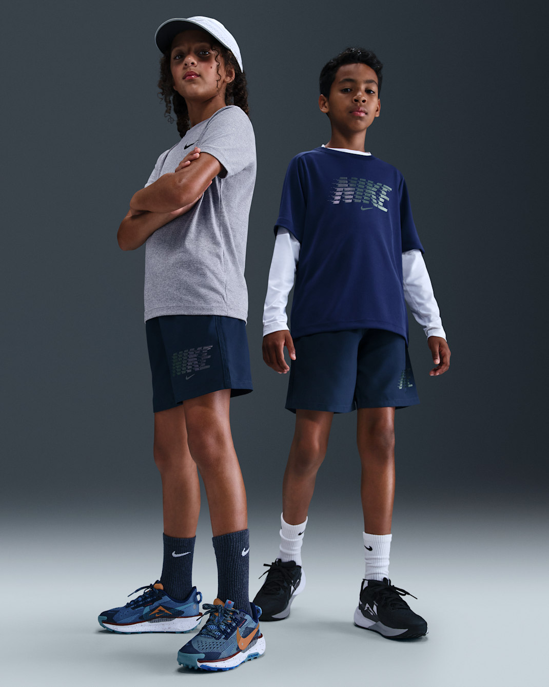 Nike Multi Older Kids' (Boys') Dri-FIT Woven Shorts - Midnight Navy