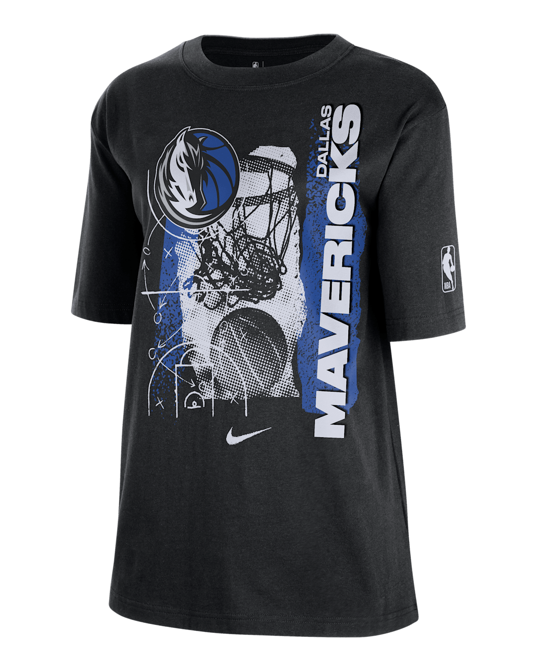 Dallas Mavericks Courtside Women's Nike NBA T-Shirt - Black