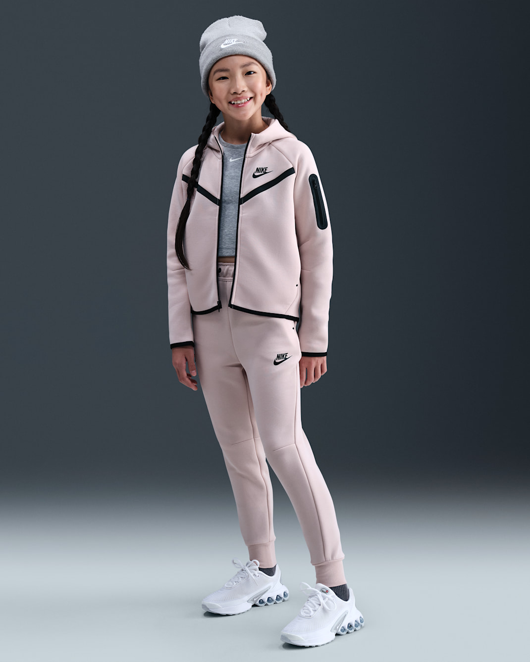 Nike Sportswear Tech Fleece joggingbroek voor meisjes - Silt Red/Zwart/Zwart