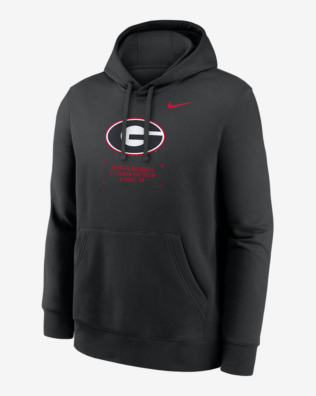 Georgia Club Basketball 2-Hit Men's Nike College Pullover Hoodie - Black