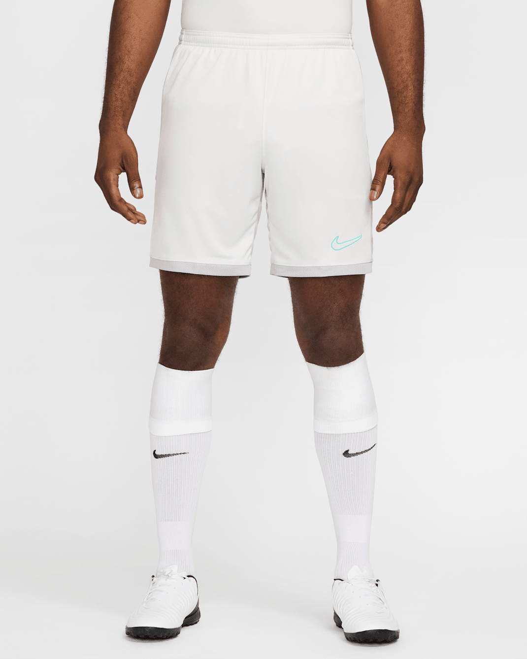Shorts de fútbol Dri-FIT para hombre Nike Academy - Polvo fotón/Gris humo claro/Turquesa dinámico