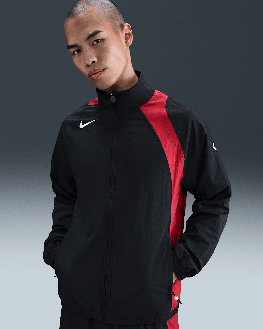 Nike Total 90 Men's Repel Football Tracksuit Jacket - Black/Gym Red/Sail
