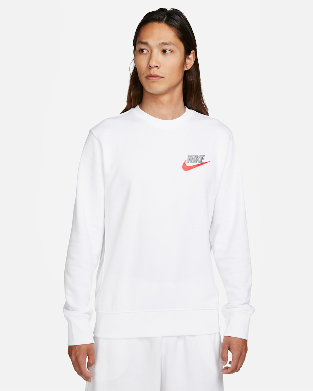 Nike Club Men's French Terry Crew - White
