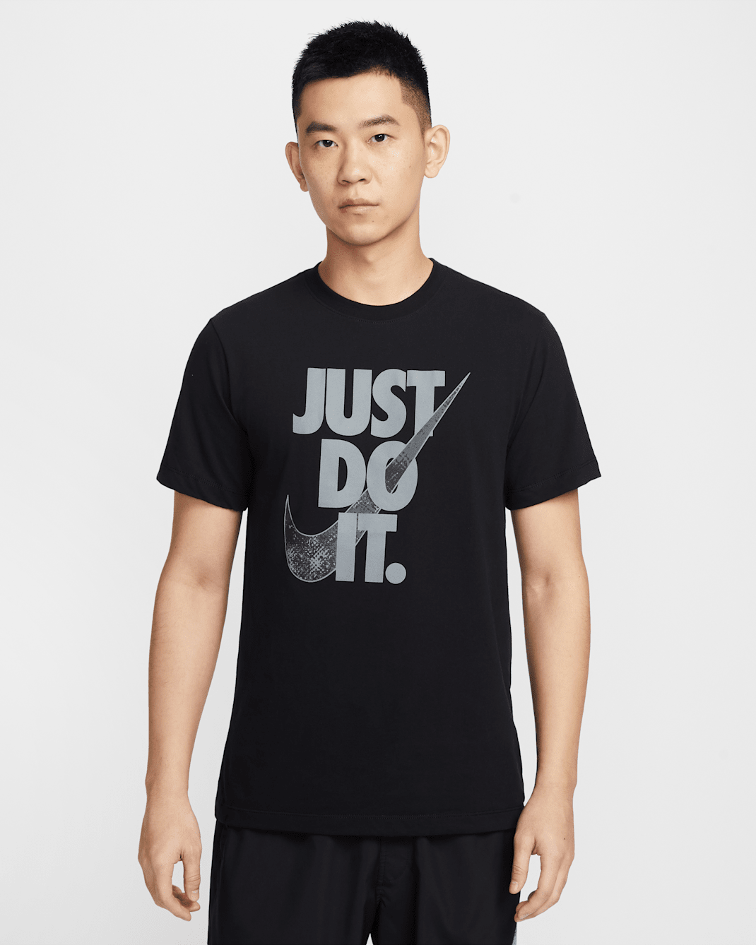 Nike Men's Dri-FIT Short-Sleeve Fitness T-Shirt - Black