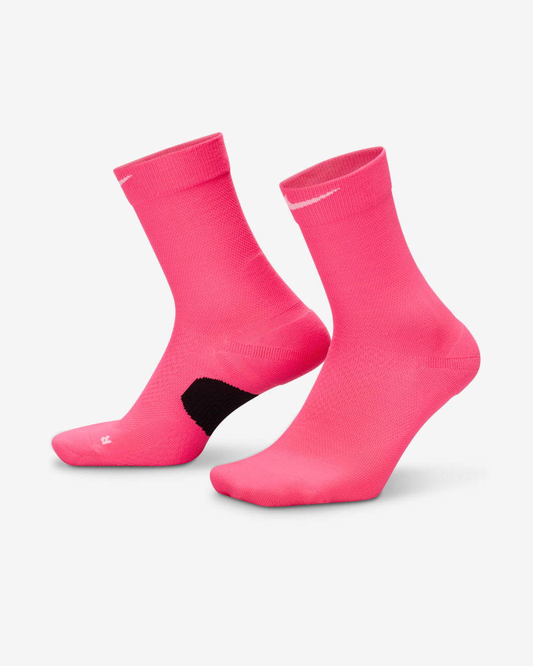 Nike Running Midweight Crew Socks (1 Pair) - Hyper Pink/Black/White
