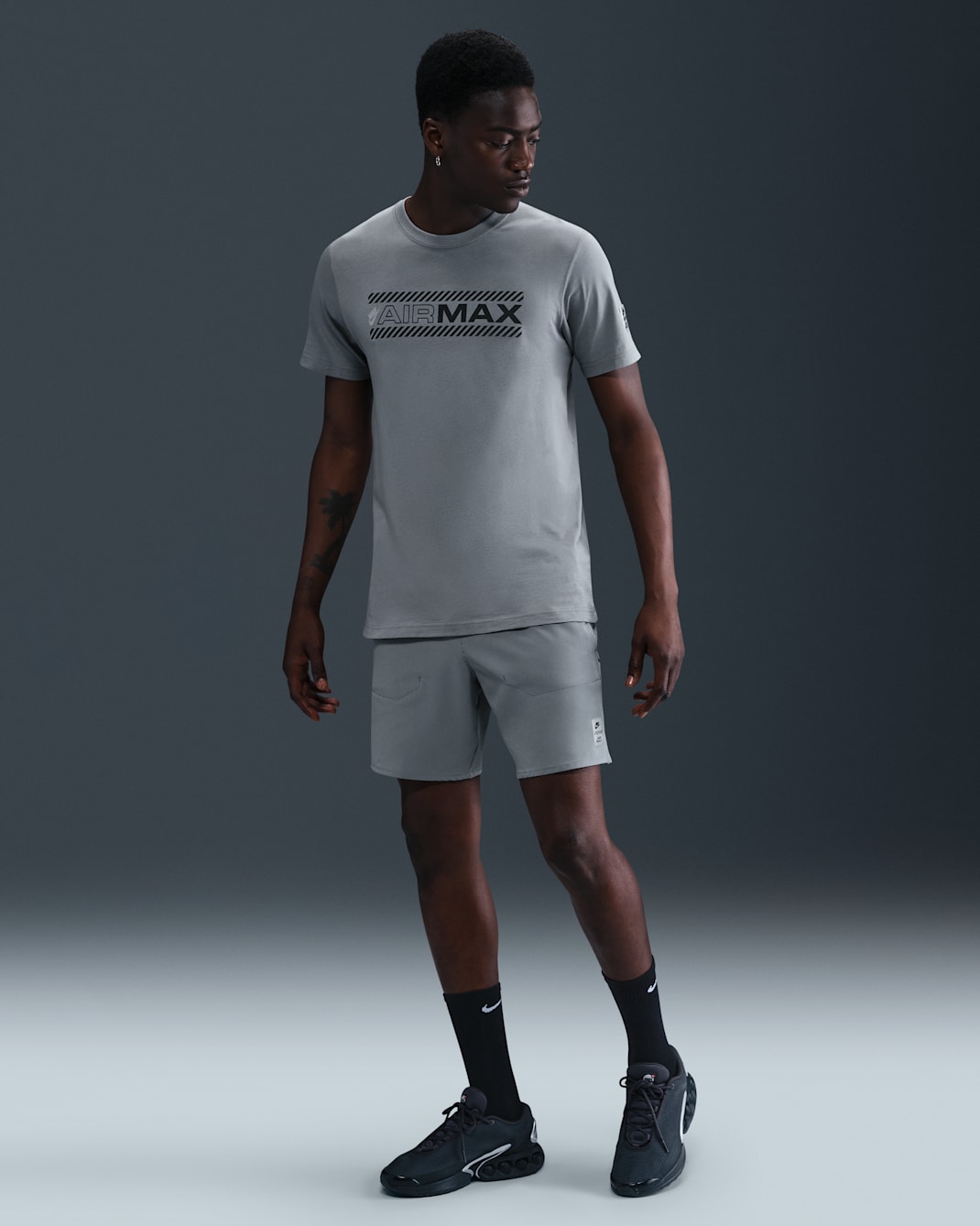 Nike Air Max – vævede shorts til mænd - Cool Grey/sort