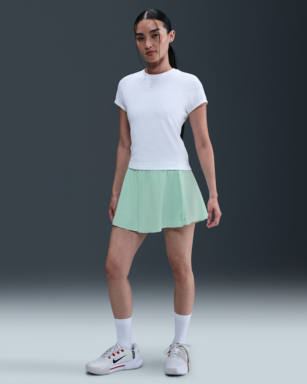 나이키코트 어드밴티지 여성 드라이 핏 숏 테니스 스커트 - 민트 폼/민트 폼