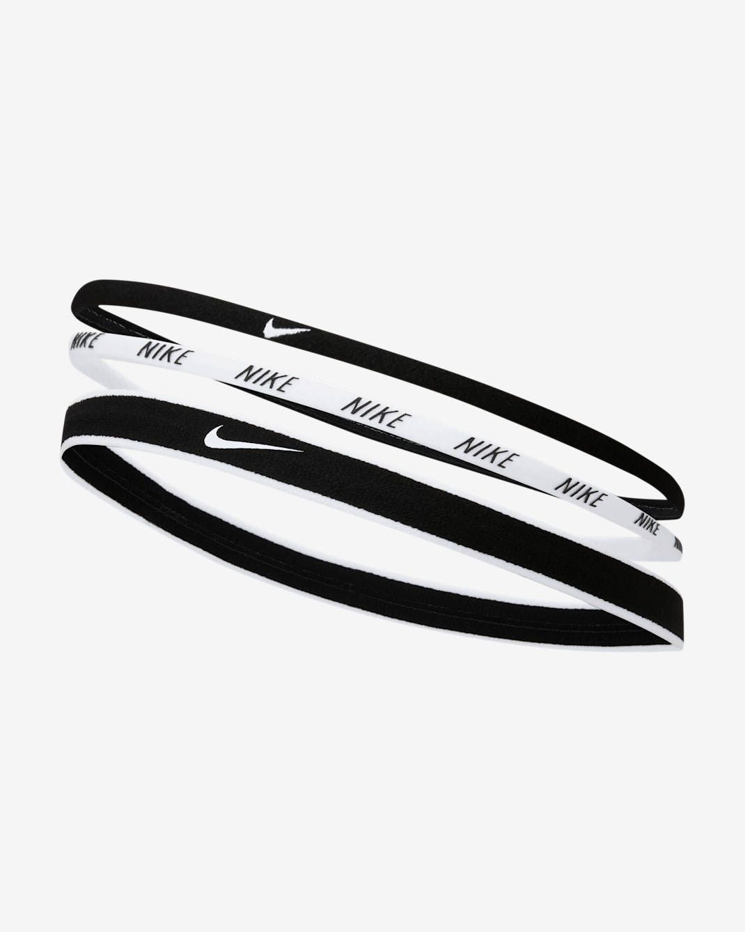 Bandas para el cabello de ancho mixto Nike (pack de 3) - Multicolor/Negro/Blanco/Negro