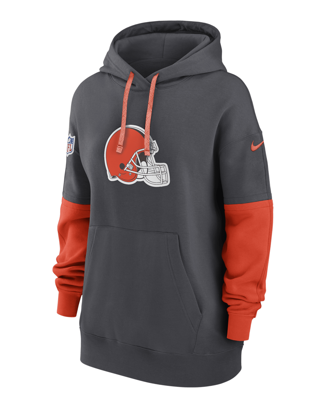 Cleveland Browns Sideline Essential Women's Nike NFL Pullover Hoodie - Anthracite