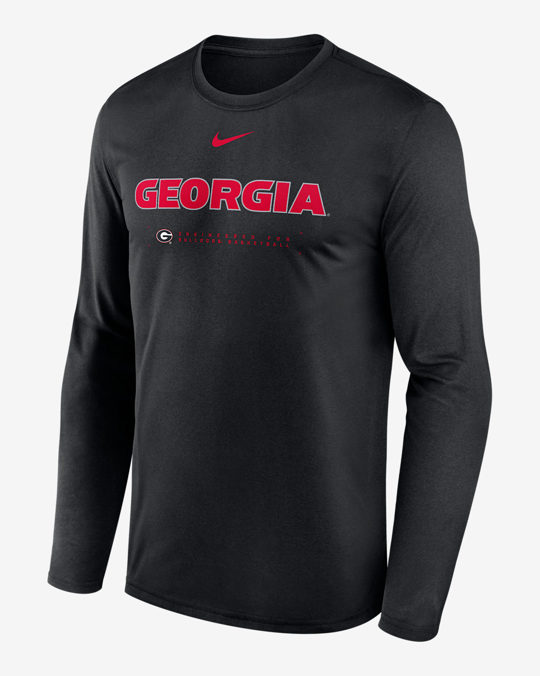 Georgia Courtside Basketball Shootaround Legend Men's Nike Dri-FIT College Long-Sleeve T-Shirt - Black