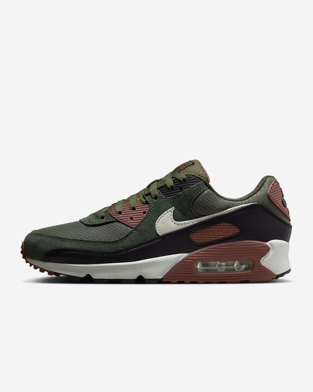 Calzado para hombre Nike Air Max 90 - Caqui militar/Rojo sepia/Secuoya/Plata claro