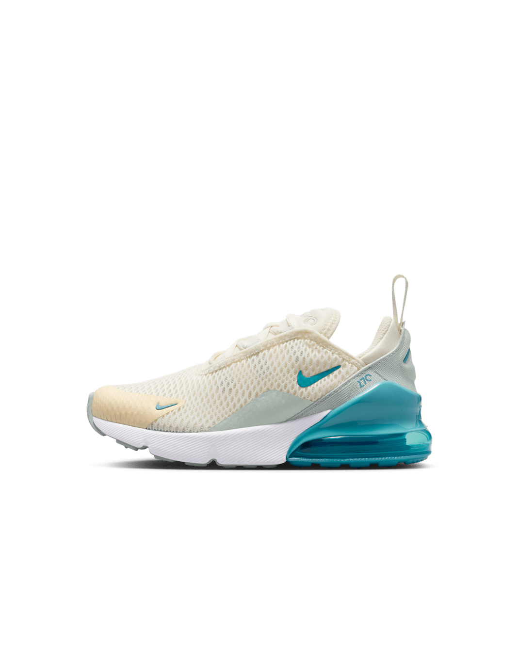 Tenis para niños de preescolar Nike Air Max 270 - Denim turquesa/Plata claro/Perla suave