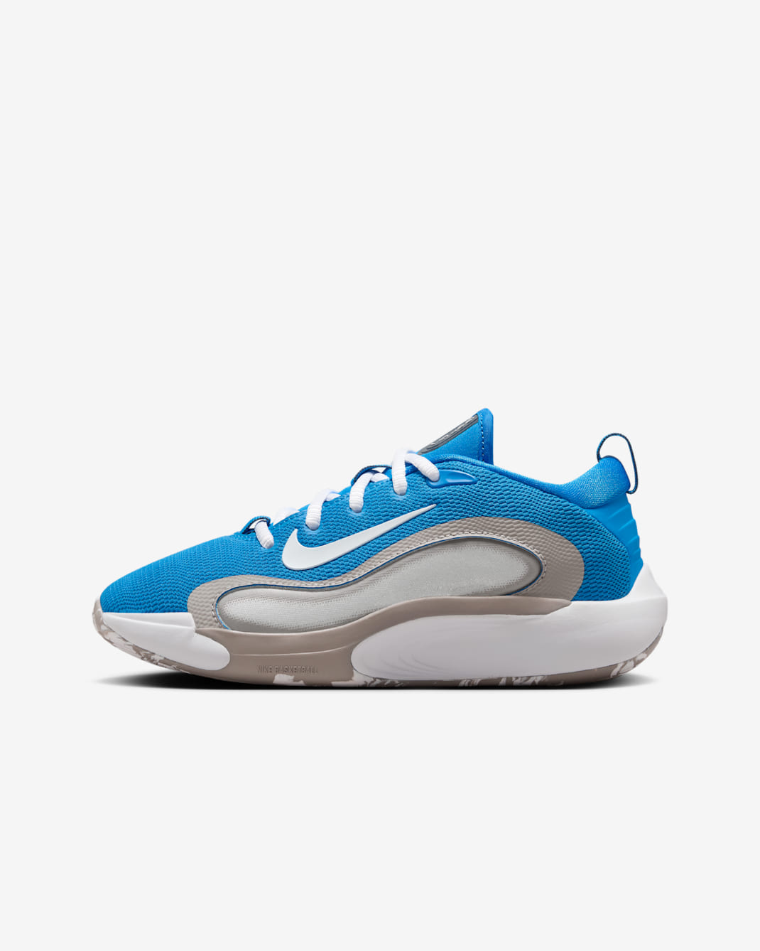 Tenis de básquetbol para niños grandes Nike IsoFly - Azul foto/Gris universitario/Fantasma/Blanco