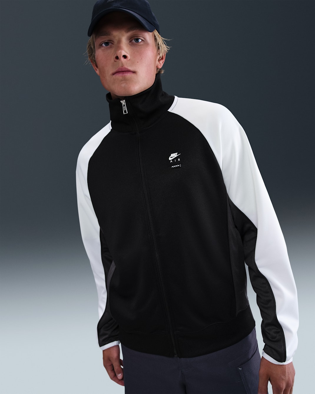 Nike Air Men's Poly-Knit Full-Zip Jacket - Black/White/Anthracite/Black