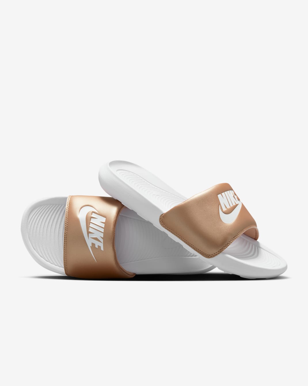 Nike Victori One Women's Slides - Metallic Red Bronze/White/White