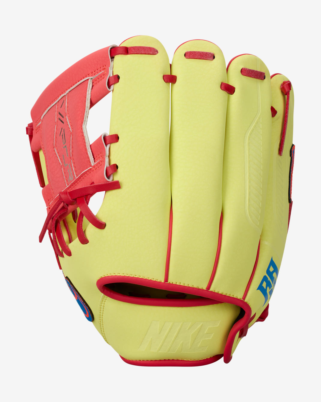 Nike Vapor "Ronald Acuña Jr." Big Kids' Left-Handed Fielding Mitt - Opti Yellow/Bright Crimson