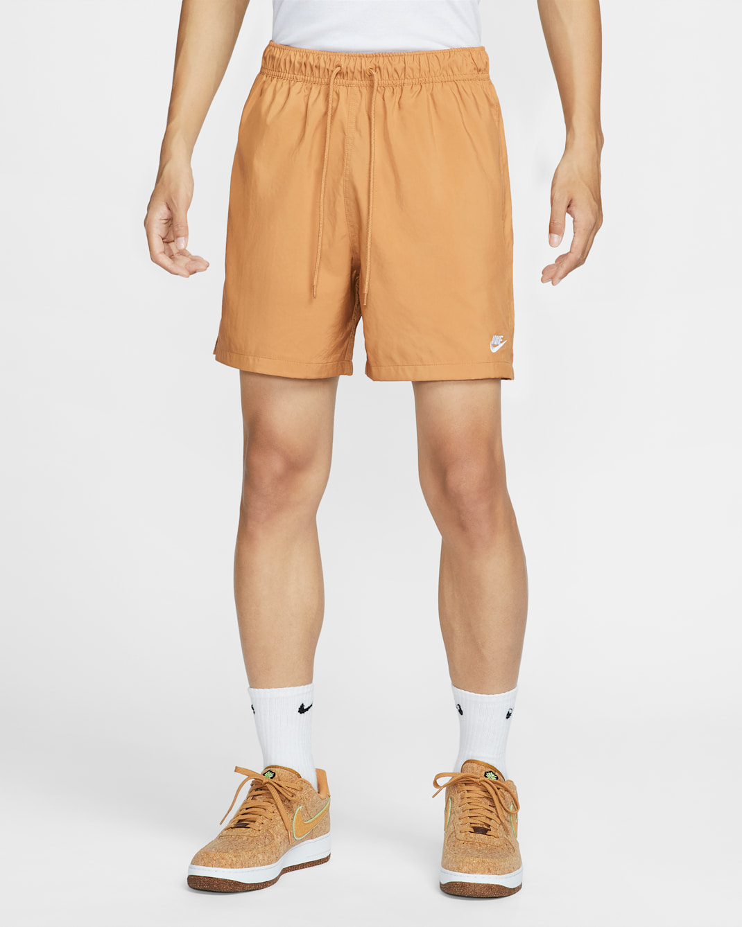 Nike Club Men's Woven Flow Shorts - Flax/White
