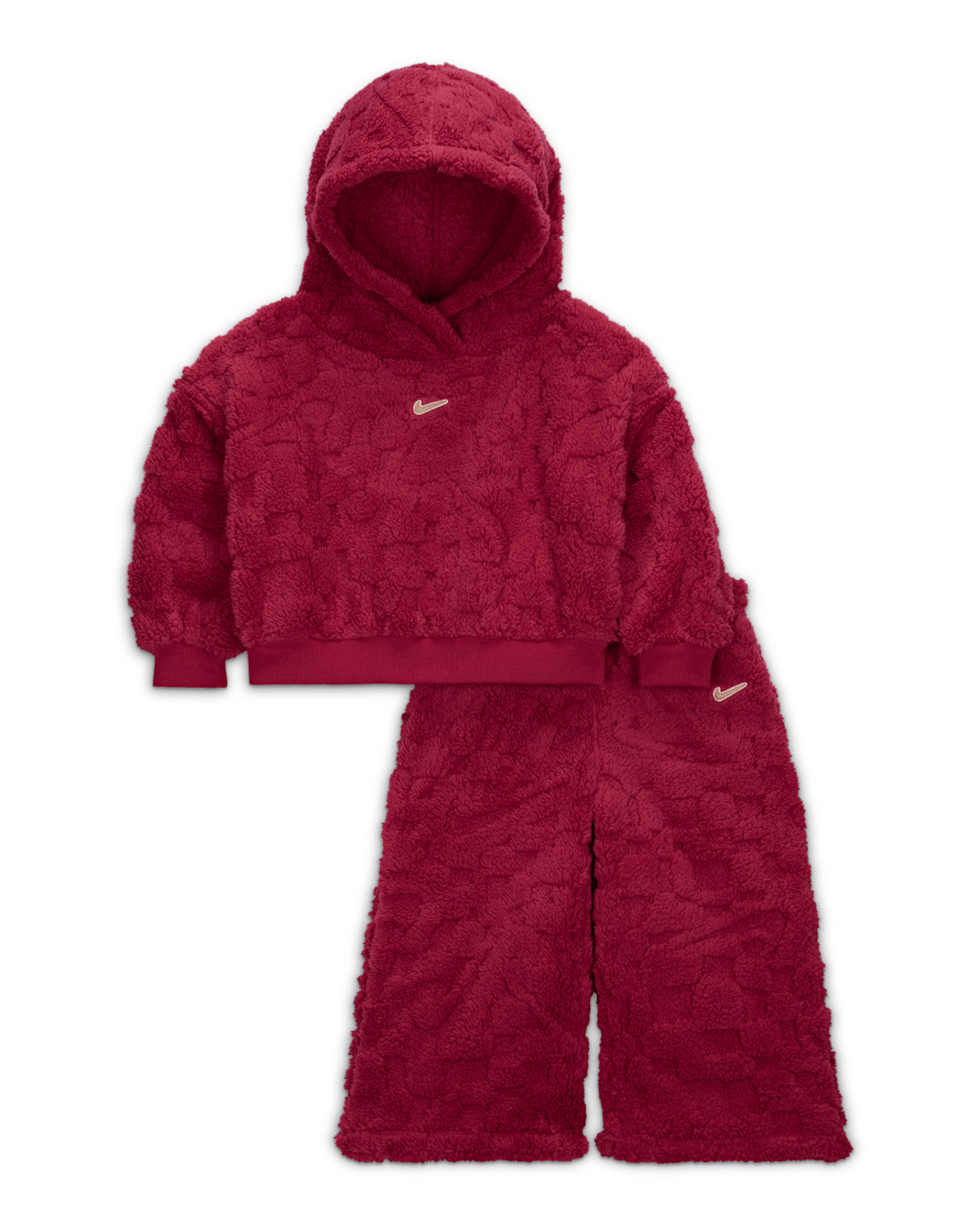 Conjunto de sudadera con gorro sin cierre y pants para bebé (12-24 meses) Nike Cozy - Remolacha dulce