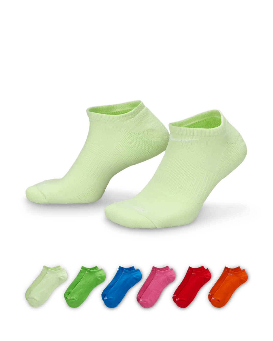 Calcetines invisibles de entrenamiento Nike Everyday Plus Cushioned (6 pares) - Multicolor