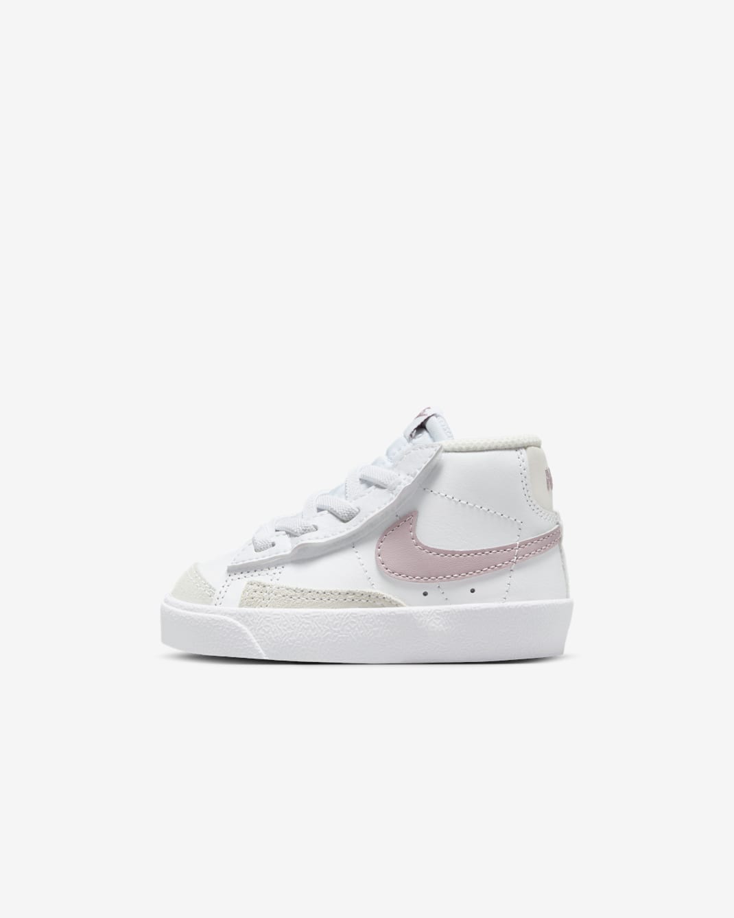 Tenis para bebé e infantil Nike Blazer Mid '77 - Blanco/Fantasma/Mena violeta claro