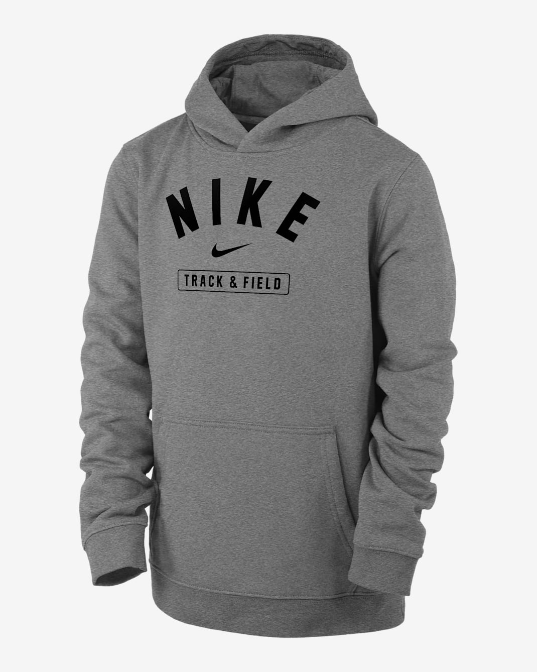 Sudadera con gorro de atletismo para niños talla grande Nike Club Fleece - Gris oscuro jaspeado
