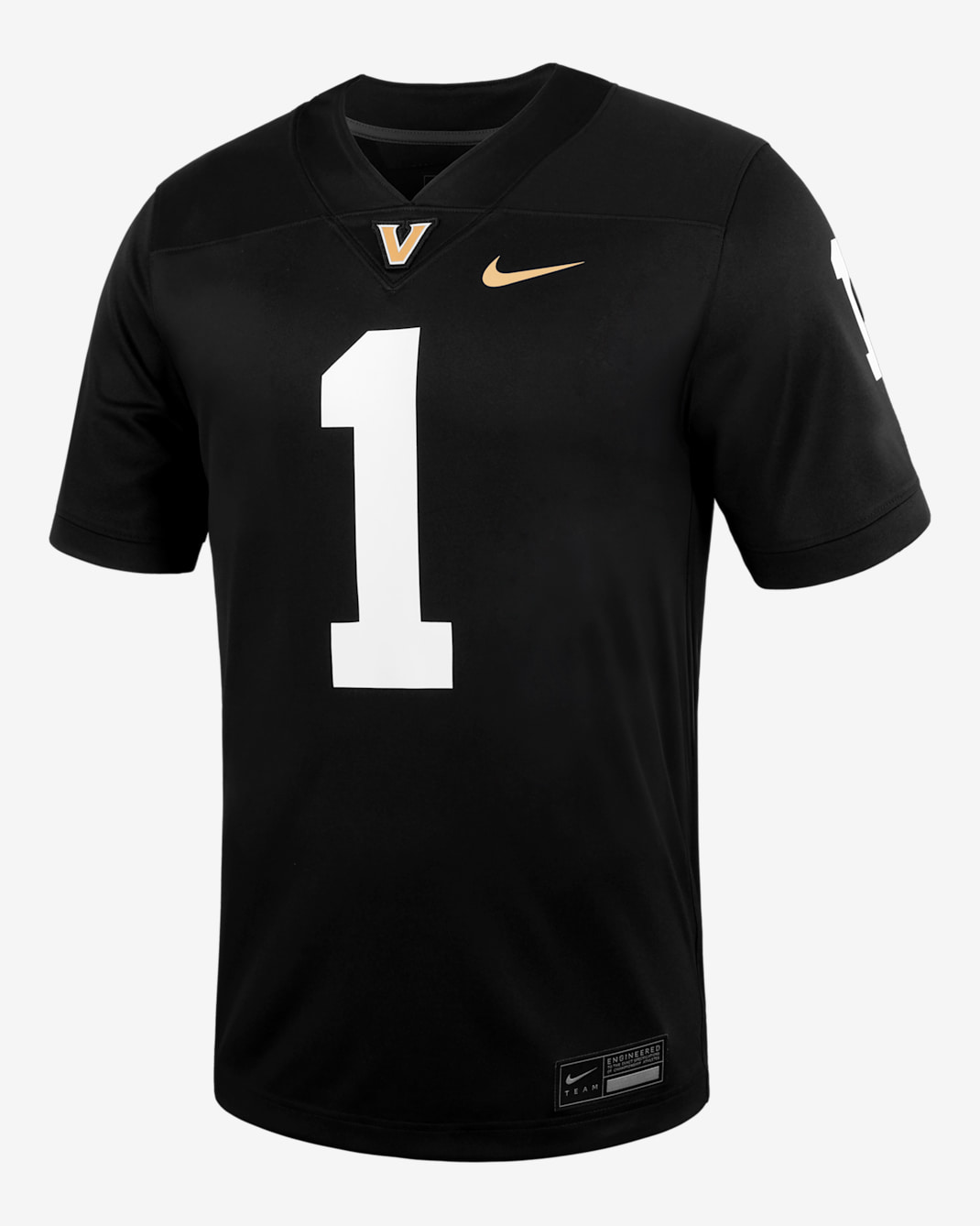 Jersey de fútbol americano universitario Nike Replica para hombre Vanderbilt - Negro