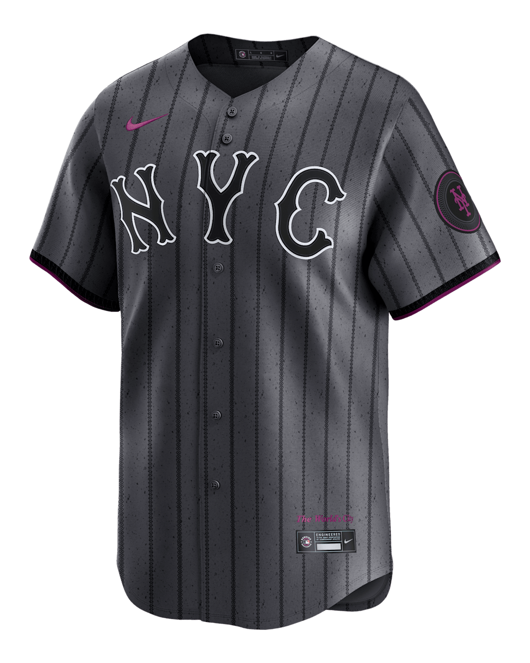Jersey Nike Dri-FIT ADV de la MLB Limited para hombre Francisco Lindor New York Mets City Connect - Gris hierro