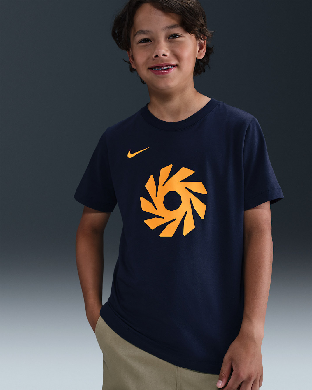 Playera para niños talla grande Erling Haaland - Azul oscuro