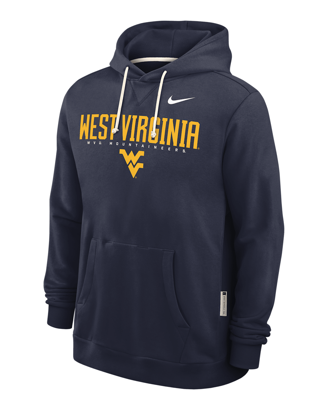 West Virginia Sideline Men's Nike Dri-FIT College Pullover Hoodie - Navy