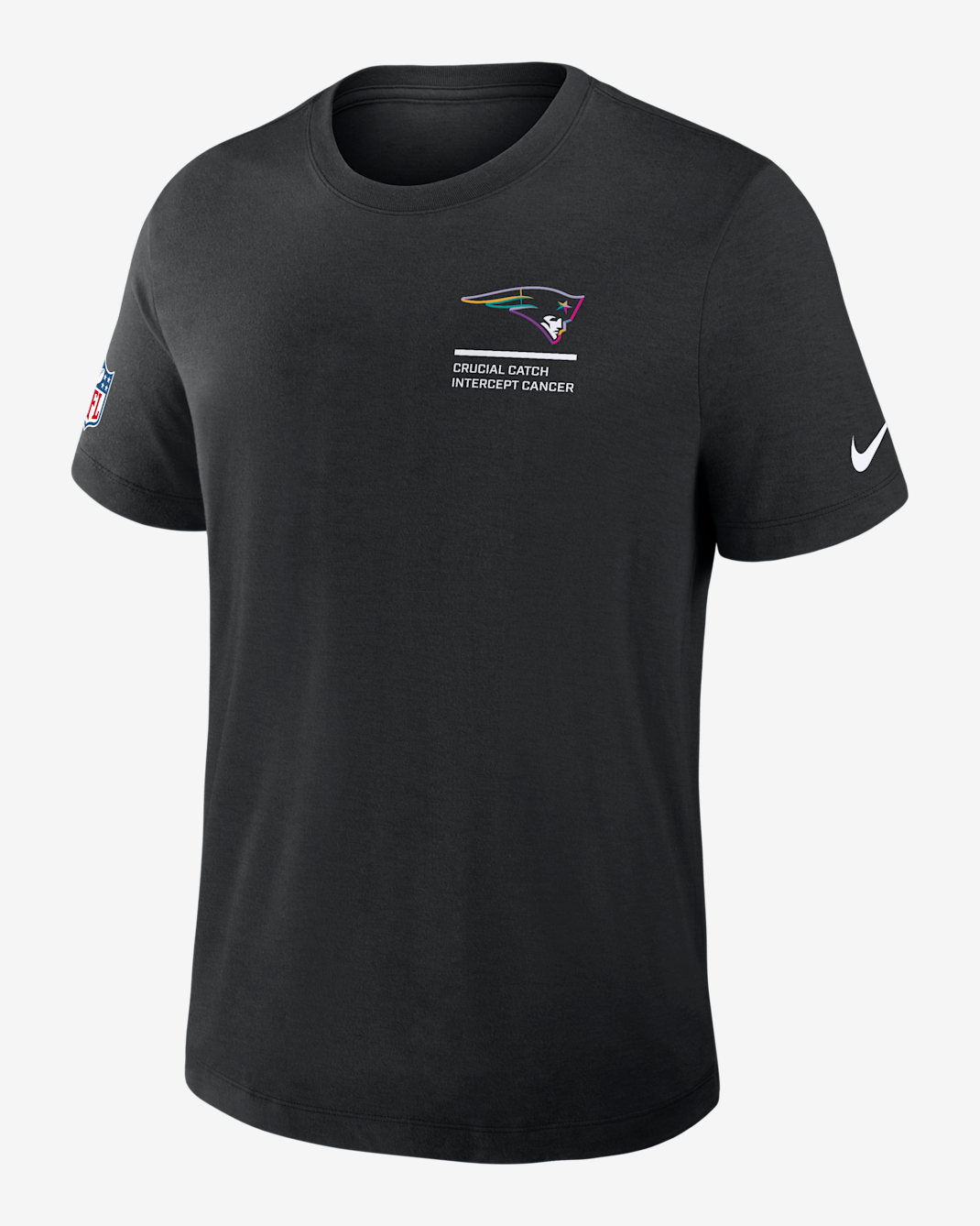 New England Patriots Crucial Catch Men's Nike Dri-FIT NFL T-Shirt - Black