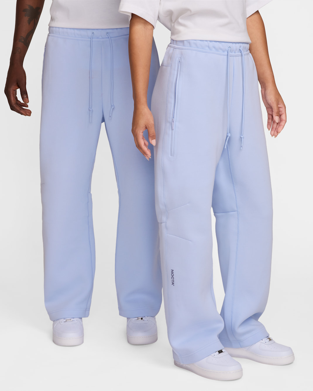 NOCTA テック フリース メンズ オープンヘム スウェットパンツ - ペーレストパープル/デイブレイク